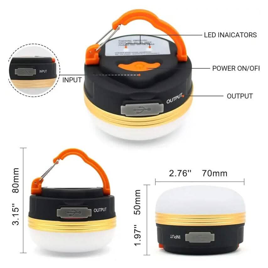 Rechargeable LED Camping Lantern with Magnet Base